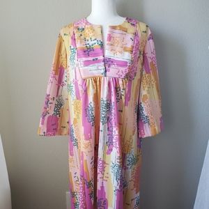 Vintage T.V. Loungers Polyester Mumu Dress - M
